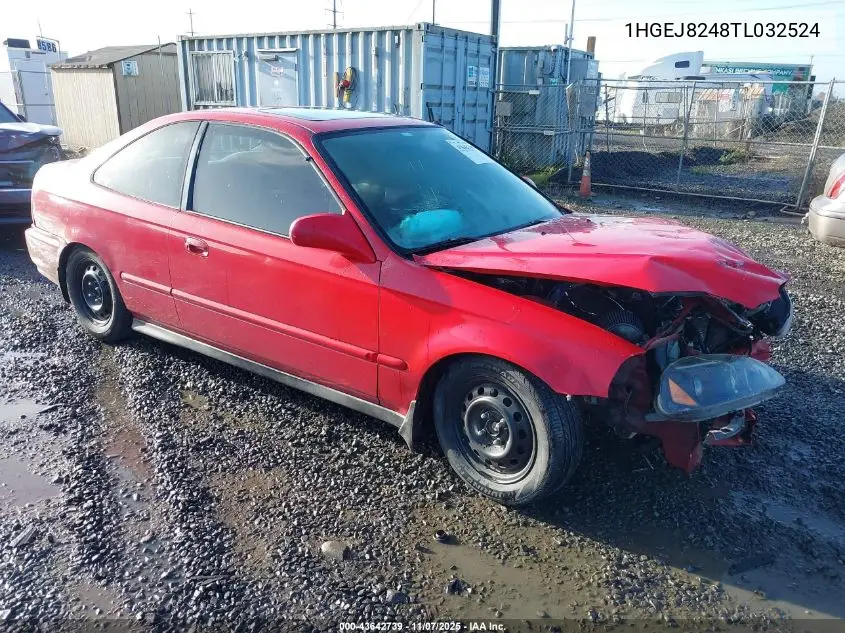 1HGEJ8248TL032524 1996 Honda Civic Ex