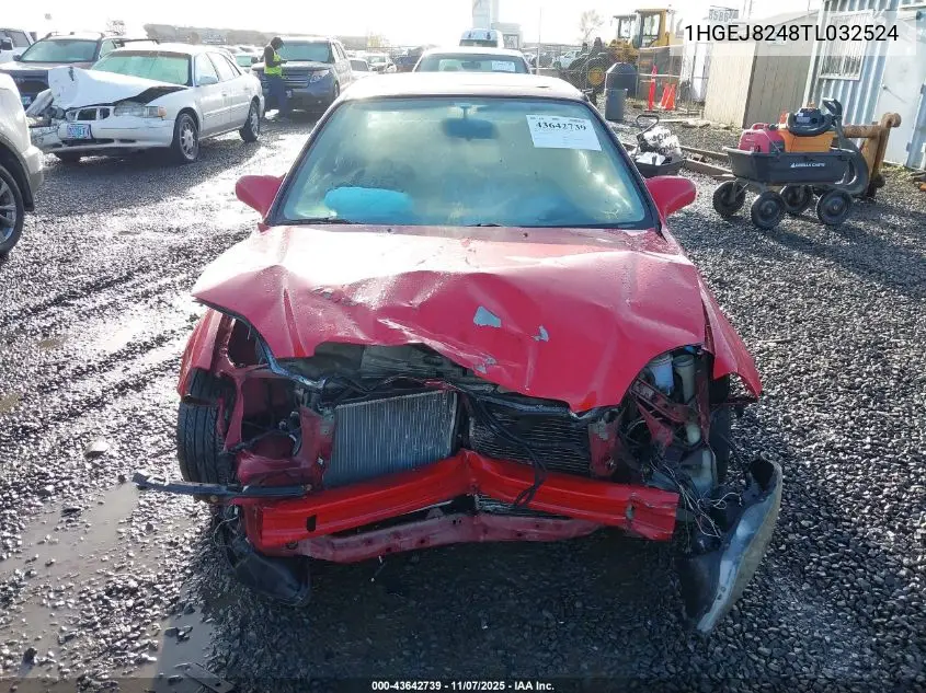 1HGEJ8248TL032524 1996 Honda Civic Ex