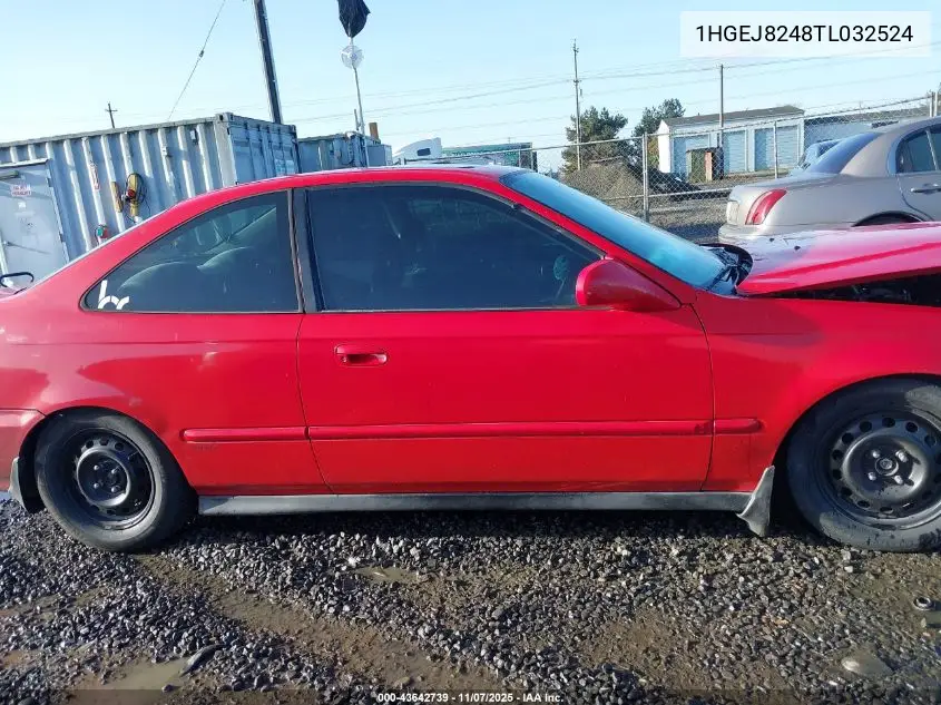 1HGEJ8248TL032524 1996 Honda Civic Ex
