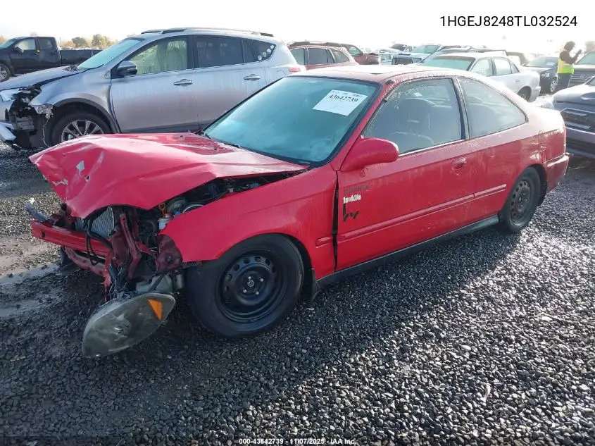 1HGEJ8248TL032524 1996 Honda Civic Ex