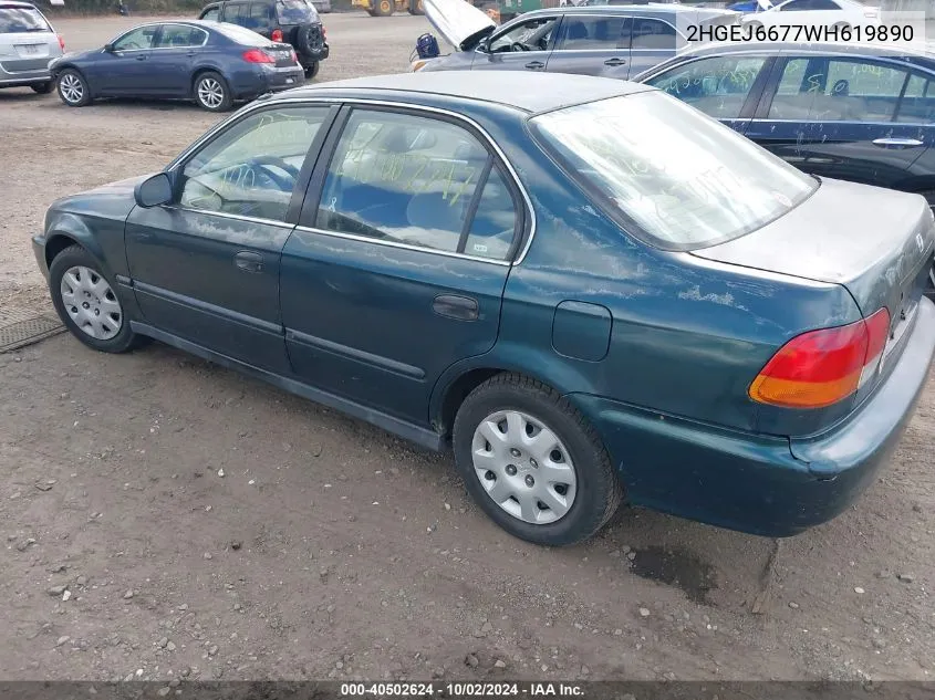 2HGEJ6677WH619890 1998 Honda Civic Lx