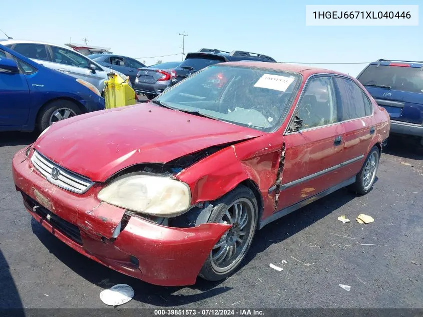 1HGEJ6671XL040446 1999 Honda Civic Lx