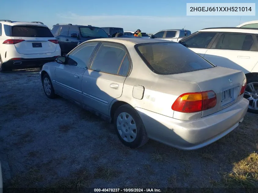 2HGEJ661XXH521014 1999 Honda Civic Se