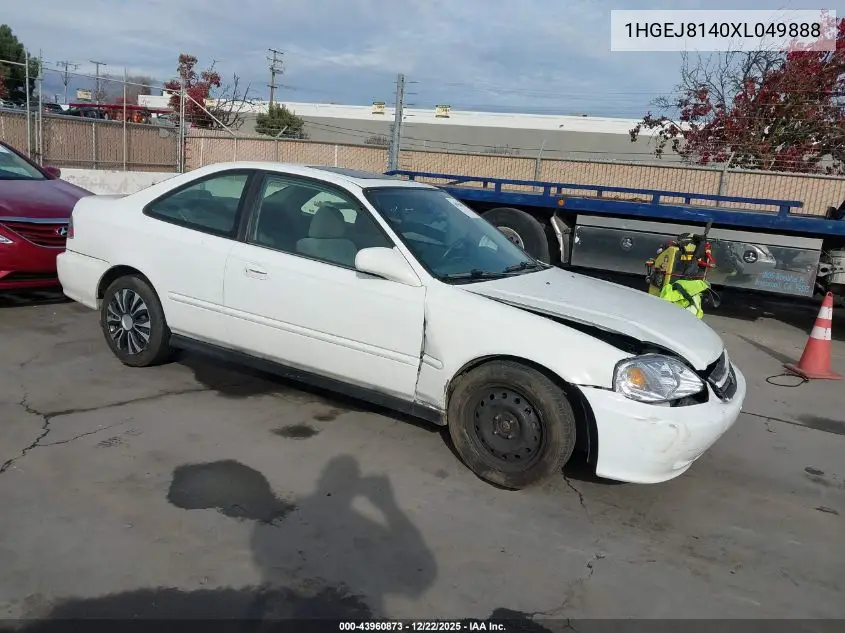 1HGEJ8140XL049888 1999 Honda Civic Ex