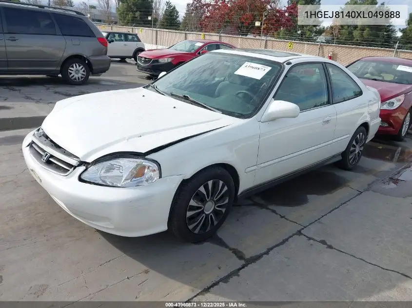1HGEJ8140XL049888 1999 Honda Civic Ex