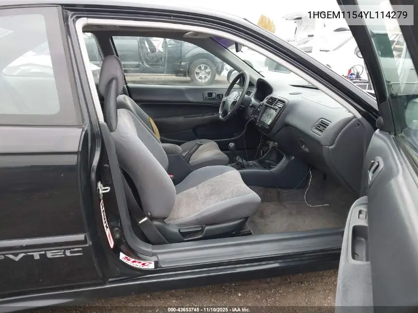1HGEM1154YL114279 2000 Honda Civic Si