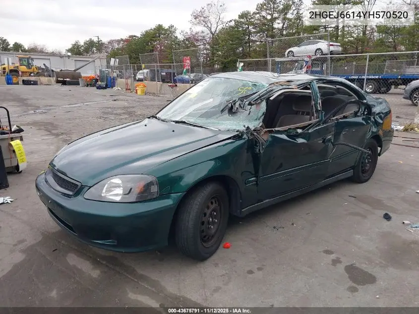 2HGEJ6614YH570520 2000 Honda Civic Value Package