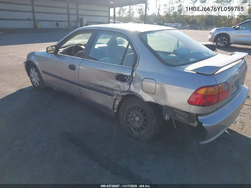 1HGEJ6676YL059785 2000 Honda Civic Lx