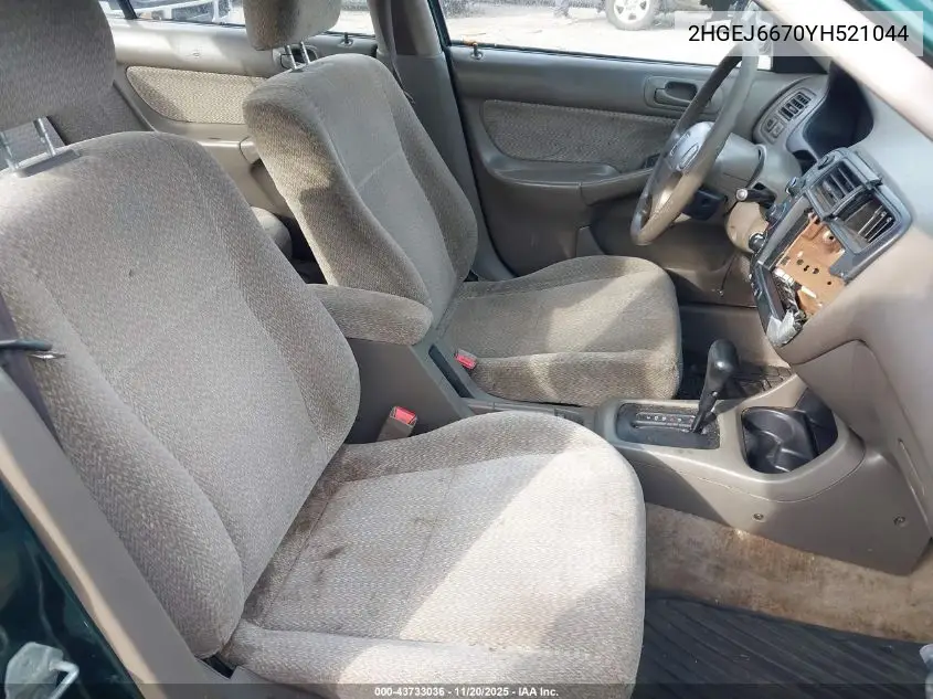2HGEJ6670YH521044 2000 Honda Civic Lx