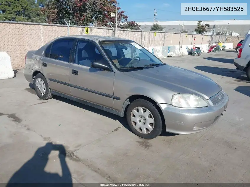 2HGEJ6677YH583525 2000 Honda Civic Lx
