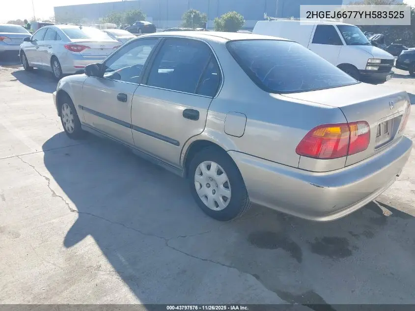 2HGEJ6677YH583525 2000 Honda Civic Lx