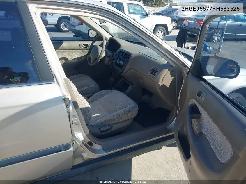 2HGEJ6677YH583525 2000 Honda Civic Lx