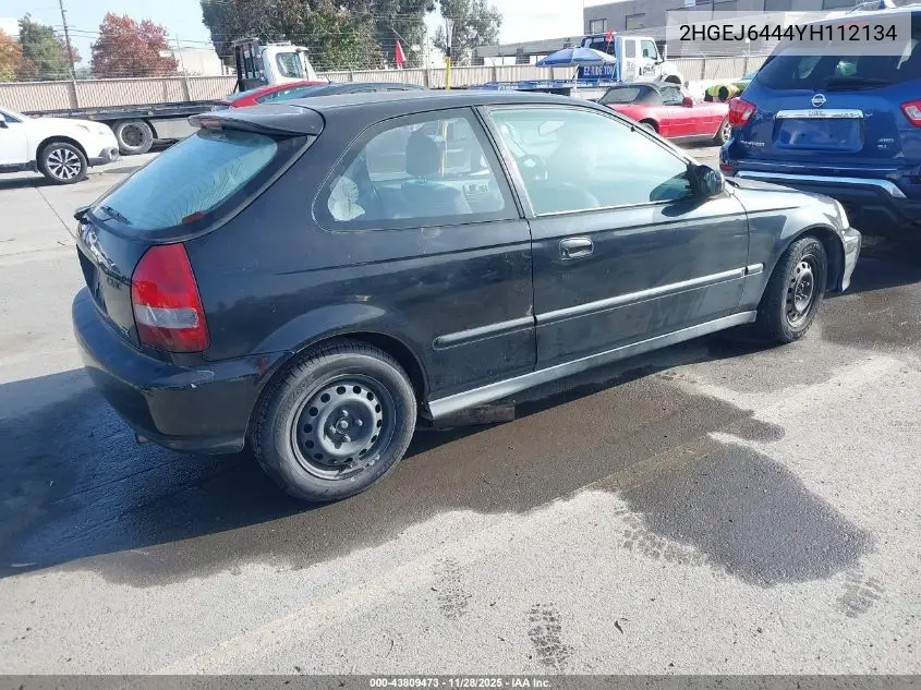 2HGEJ6444YH112134 2000 Honda Civic Dx