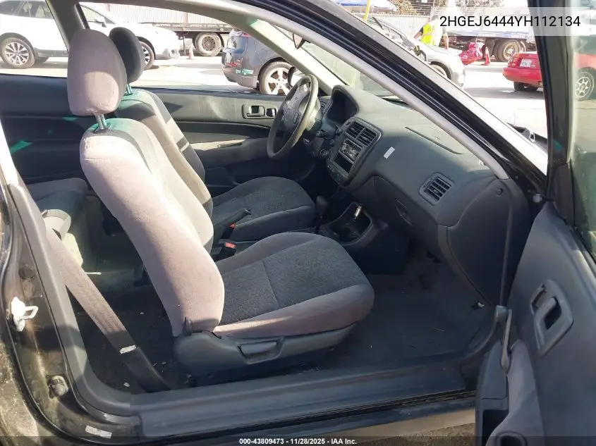 2HGEJ6444YH112134 2000 Honda Civic Dx
