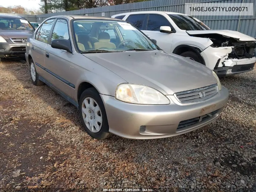 1HGEJ6571YL009071 2000 Honda Civic Lx