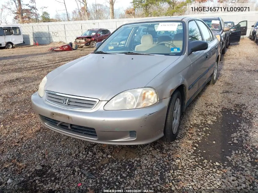 1HGEJ6571YL009071 2000 Honda Civic Lx