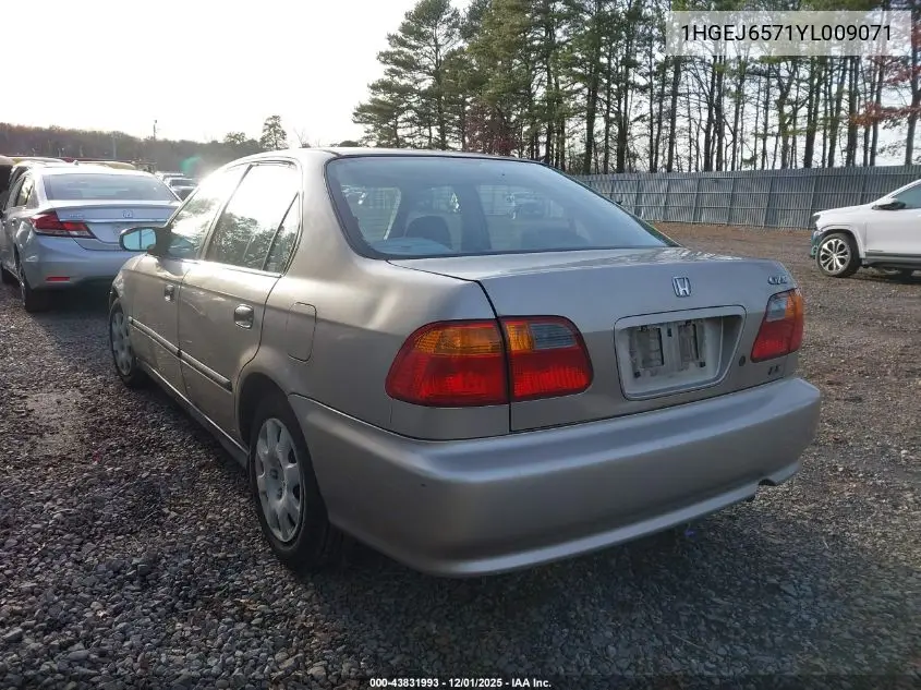 1HGEJ6571YL009071 2000 Honda Civic Lx