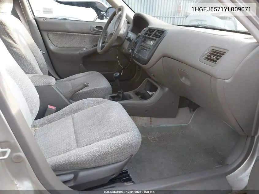 1HGEJ6571YL009071 2000 Honda Civic Lx
