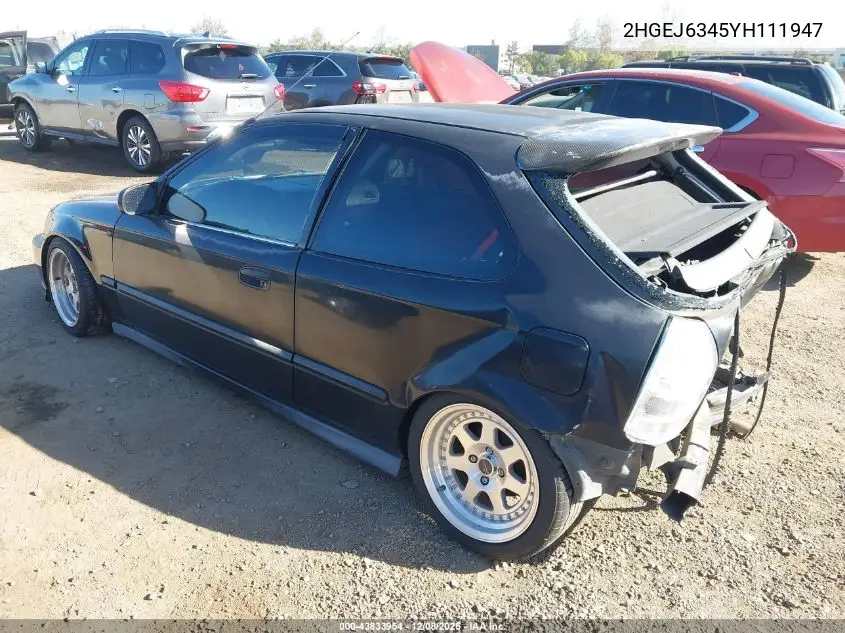 2HGEJ6345YH111947 2000 Honda Civic Dx