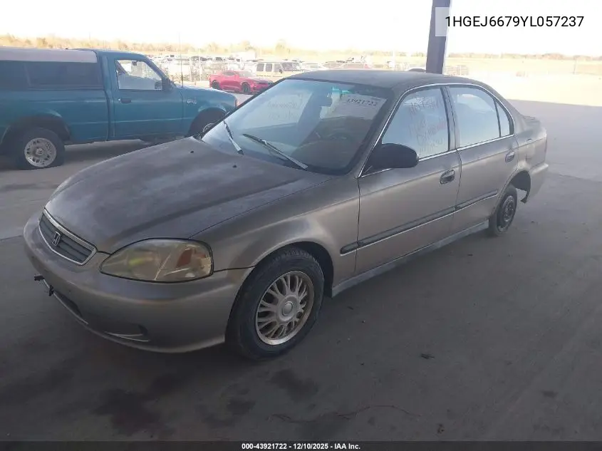 1HGEJ6679YL057237 2000 Honda Civic Lx