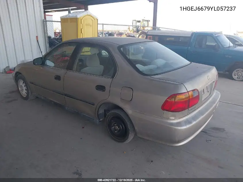 1HGEJ6679YL057237 2000 Honda Civic Lx