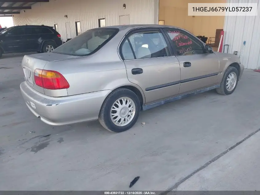 1HGEJ6679YL057237 2000 Honda Civic Lx