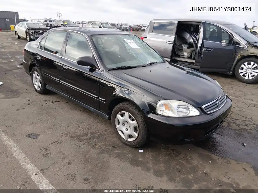 JHMEJ8641YS001474 2000 Honda Civic Ex