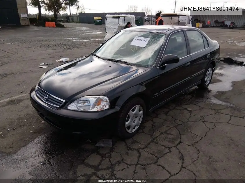 JHMEJ8641YS001474 2000 Honda Civic Ex
