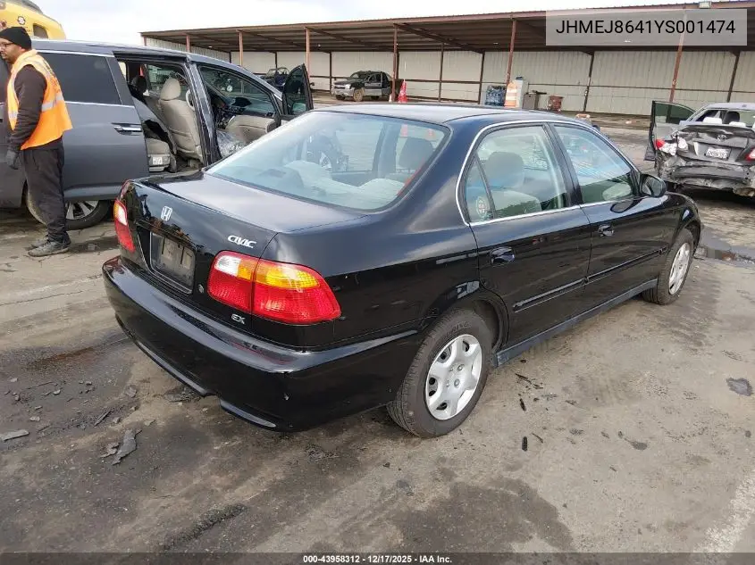 JHMEJ8641YS001474 2000 Honda Civic Ex