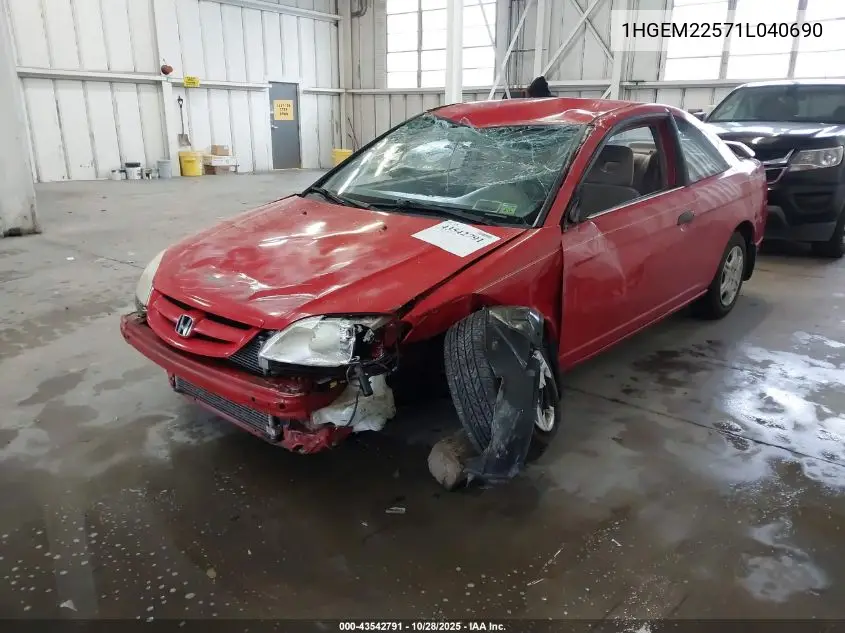 1HGEM22571L040690 2001 Honda Civic Lx