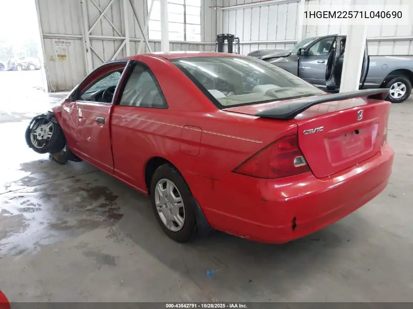 1HGEM22571L040690 2001 Honda Civic Lx
