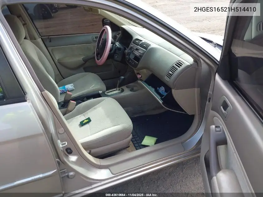 2HGES16521H514410 2001 Honda Civic Lx