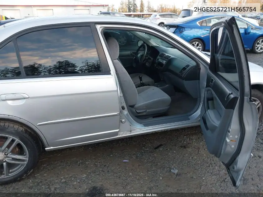 2HGES25721H565754 2001 Honda Civic Ex