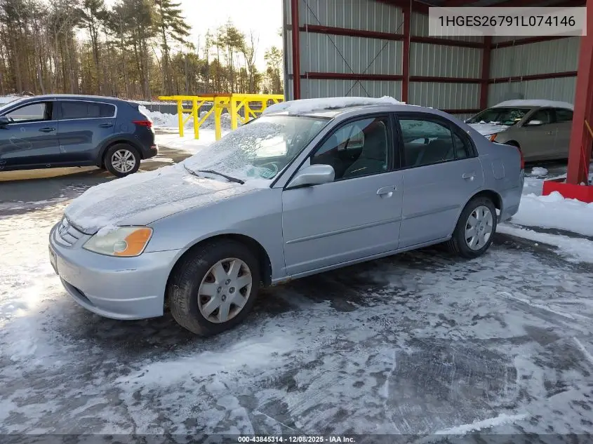 1HGES26791L074146 2001 Honda Civic Ex
