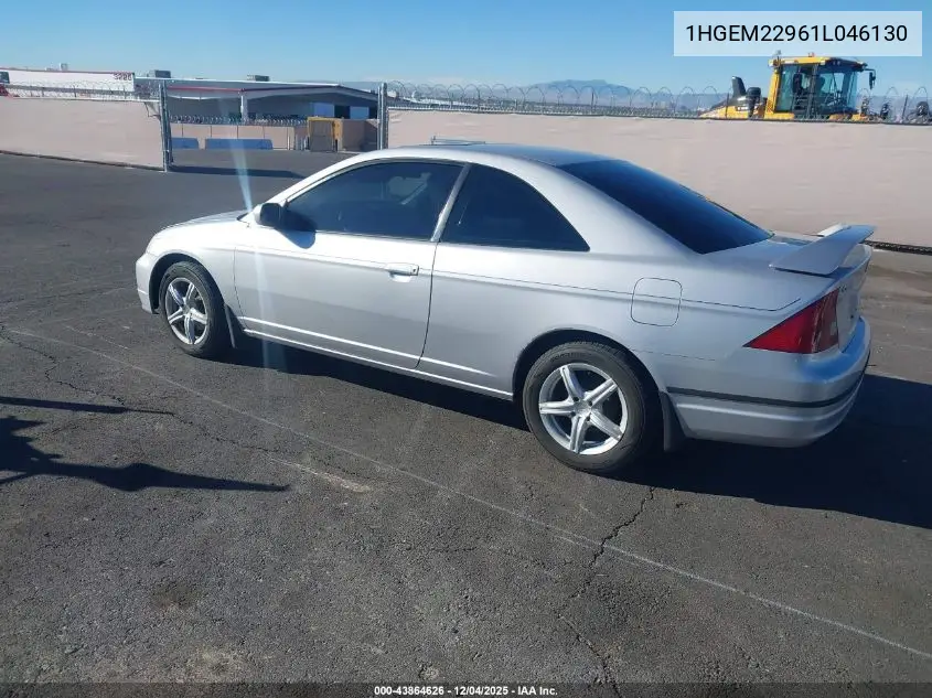 1HGEM22961L046130 2001 Honda Civic Ex