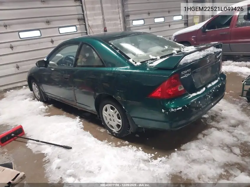 1HGEM22521L049426 2001 Honda Civic Lx