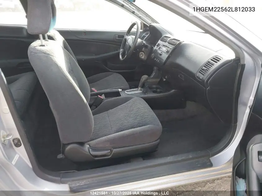 1HGEM22562L812033 2002 Honda Civic Lx