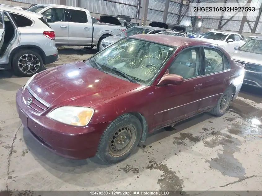 2HGES16832H927593 2002 Honda Civic Lx-G
