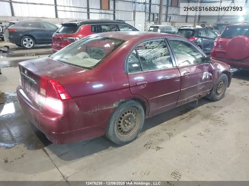 2HGES16832H927593 2002 Honda Civic Lx-G