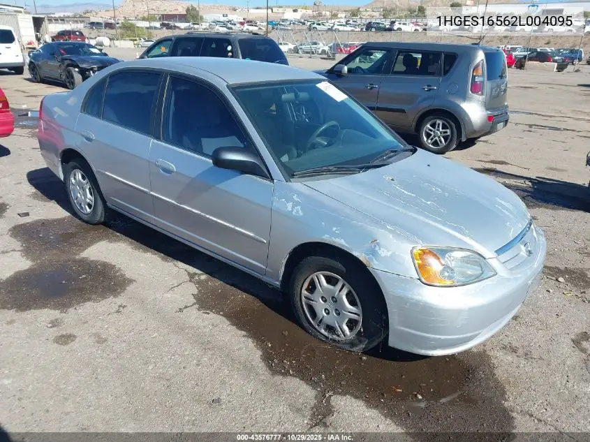 1HGES16562L004095 2002 Honda Civic Lx