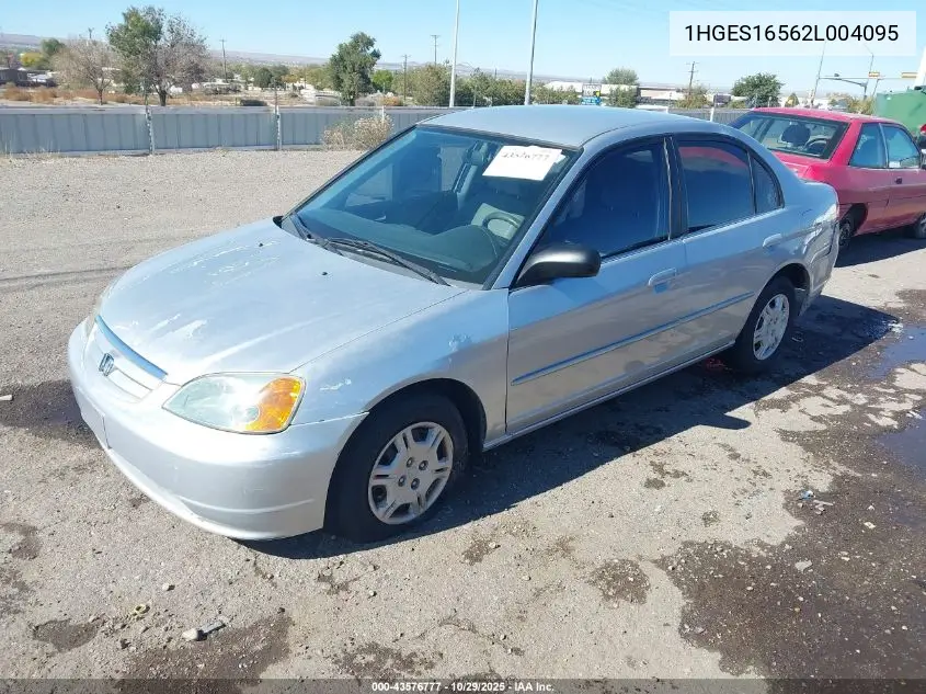 1HGES16562L004095 2002 Honda Civic Lx