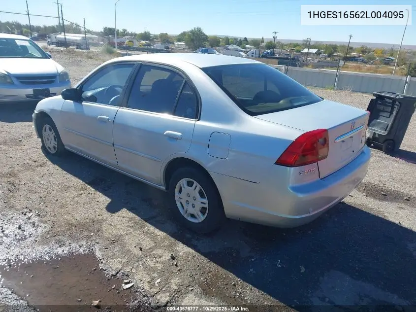 1HGES16562L004095 2002 Honda Civic Lx