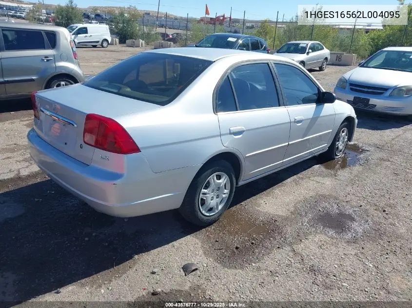1HGES16562L004095 2002 Honda Civic Lx