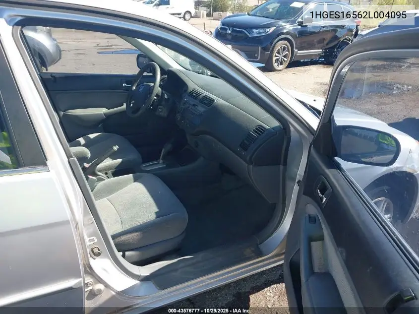 1HGES16562L004095 2002 Honda Civic Lx