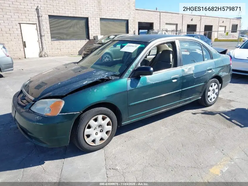 2HGES16682H579871 2002 Honda Civic Lx