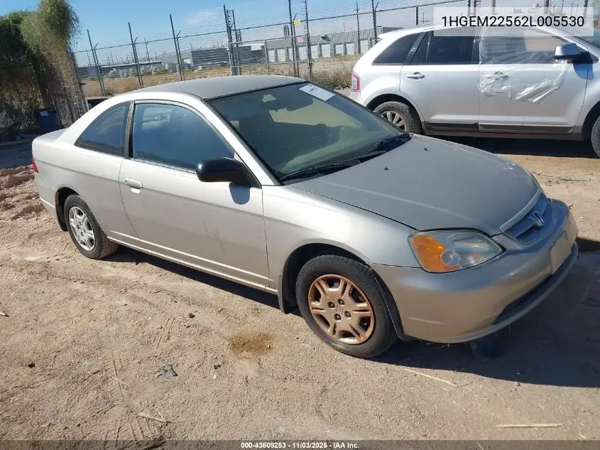 1HGEM22562L005530 2002 Honda Civic Lx
