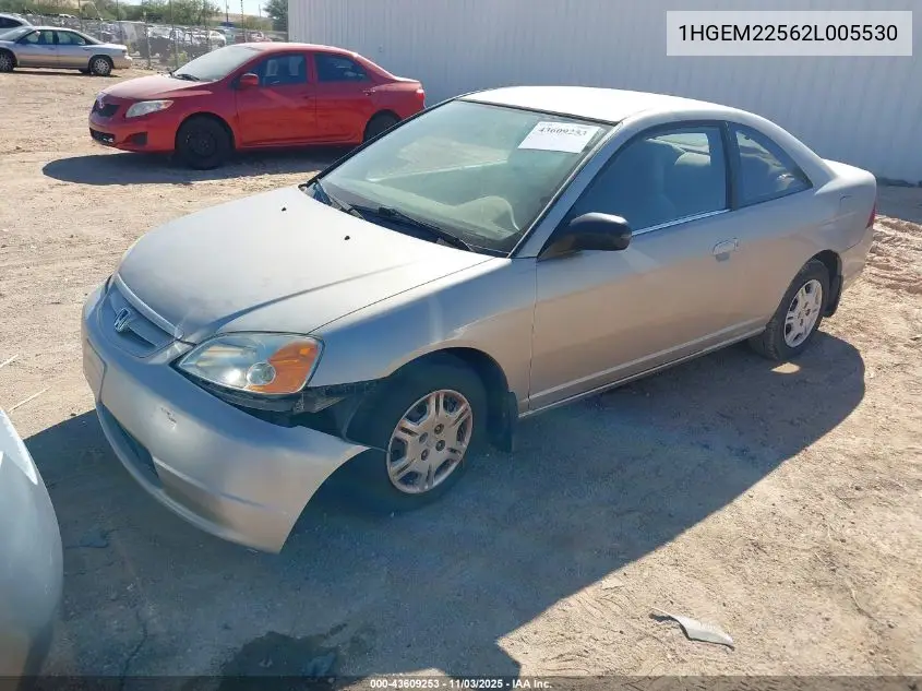 1HGEM22562L005530 2002 Honda Civic Lx