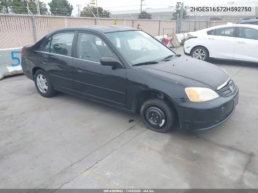 2HGES16572H592750 2002 Honda Civic Lx