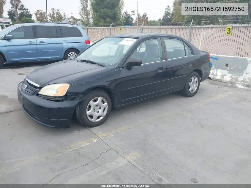 2HGES16572H592750 2002 Honda Civic Lx