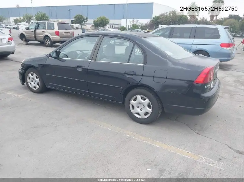 2HGES16572H592750 2002 Honda Civic Lx